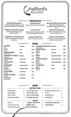 Menu photo 1 Hallford’s Restaurant And Bar Grapevine, TX Menu photo 1 Hallford’s Restaurant And Bar Grapevine, TX