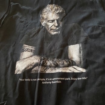 Peaches Records - Bourdain shirt - Music & DVDs Near Me - New Orleans, Louisiana