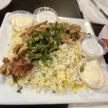 Kari's on 39th - Chicken SCHWARMA with both sauces - Mediterranean Near Me - Kansas City, Missouri