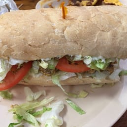 HALF of the oyster poboy HALF of the oyster poboy
