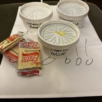 Soup & Pie - The three containers of soup. - Sandwiches Near Me - Austin, Texas