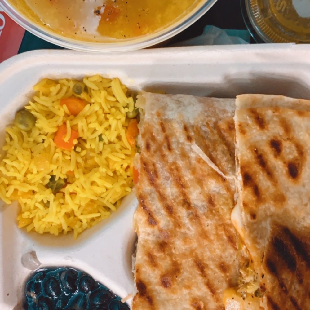 Appu's Cafe - Grilled Veggie Quesadilla, Yellow Lentil Soup, 911 chutney sauce - Vegan Near Me - Long Beach, California Appu's Cafe - Grilled Veggie Quesadilla, Yellow Lentil Soup, 911 chutney sauce - Vegan Near Me - Long Beach, California