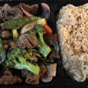 Nova Cafe - Thai Basil Plate with Beef and Fried Rice in a To-Go container (I accidentally mislabeled it previously). - Thai Near Me - Roswell, Georgia Nova Cafe - Thai Basil Plate with Beef and Fried Rice in a To-Go container (I accidentally mislabeled it previously). - Thai Near Me - Roswell, Georgia