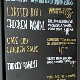 Lunch menu