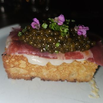 Jeune Et Jolie - brioche with proscuitto and caviar - French Near Me - Carlsbad, California Jeune Et Jolie - brioche with proscuitto and caviar - French Near Me - Carlsbad, California
