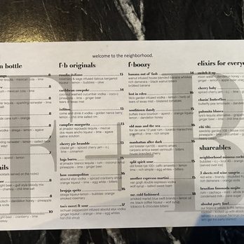 Neighborhood F+B - Drinks menu - Bars Near Me - Lubbock, Texas Neighborhood F+B - Drinks menu - Bars Near Me - Lubbock, Texas