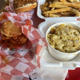 Spicy Chicken Sandwich BBQ Biscuit Mac '& Cheese Hand Cut Fries Spicy Chicken Sandwich BBQ Biscuit Mac '& Cheese Hand Cut Fries