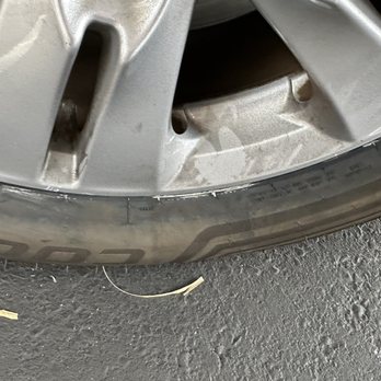 Pep Boys - All ties replaced and they gave us tires that are already 3+years old. They returned w this slop job! - Auto Repair Near Me - San Marcos, California