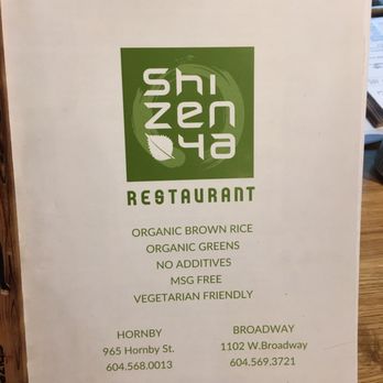 Shizen Ya - Menu - Japanese Near Me - Vancouver, British Columbia Shizen Ya - Menu - Japanese Near Me - Vancouver, British Columbia