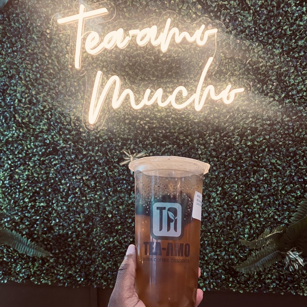 Tea-Amo - Royal Artichoke Tea with basil seeds, grass jelly and aloe - Juice Bars & Smoothies Near Me - Richmond, Texas Tea-Amo - Royal Artichoke Tea with basil seeds, grass jelly and aloe - Juice Bars & Smoothies Near Me - Richmond, Texas