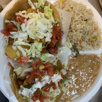 Tacos Baja - Combo 2, Shrimp tacos, rice & beans - Seafood Near Me - Whittier, California