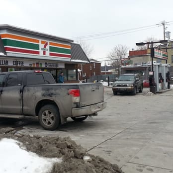 7-Eleven - a truck parked in front of a gas station - Convenience Stores Near Me - Toronto, Ontario