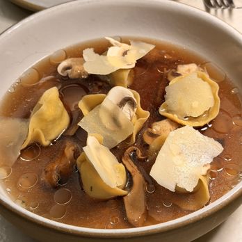Olive & Rose - mushroom tortellini in mushroom broth - French Near Me - Long Beach, California