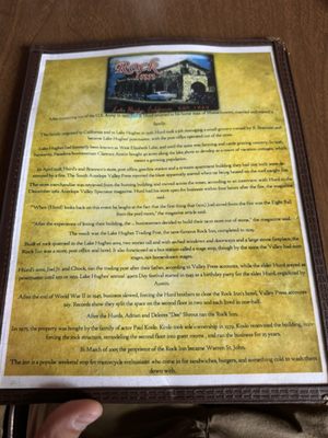 Menu photo 4 The Rock Inn Lake Hughes, CA
