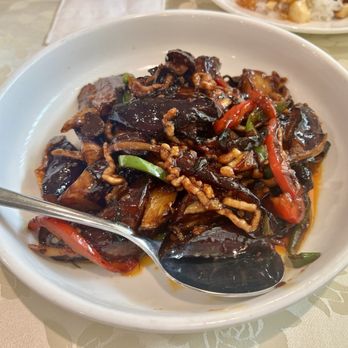 No 8 on the Bund - Eggplant with Ground pork - Shanghainese Near Me - San Gabriel, California No 8 on the Bund - Eggplant with Ground pork - Shanghainese Near Me - San Gabriel, California