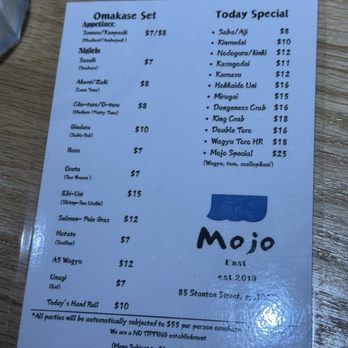 Mojo East - Menu - Japanese Near Me - New York, New York Mojo East - Menu - Japanese Near Me - New York, New York