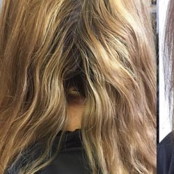 Hair Studio 54 - How my "stylist" left my hair after putting YELLOW streaks through my hair and being unable to correct it.