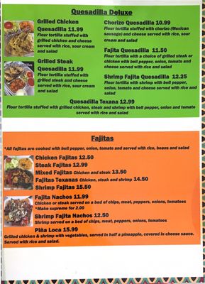 Menu photo 2 La Fiesta Mexicana Seagrove, NC Menu photo 2 La Fiesta Mexicana Seagrove, NC