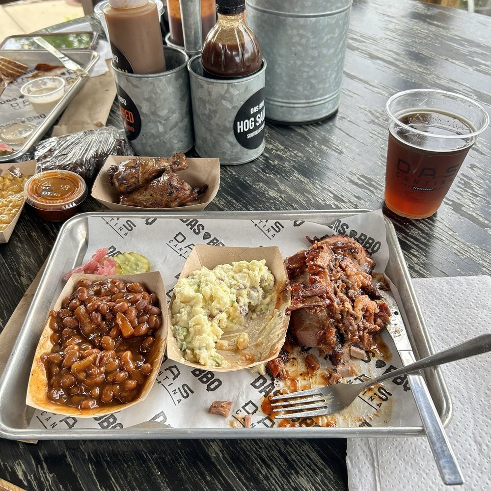 DAS BBQ - BEEF BRISKET 1/2 LB (sliced)* BAKED BEANS (5 oz.)* POTATO SALAD (5 oz.)* - Barbeque Near Me - Atlanta, Georgia