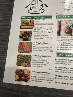 Menu photo 8 Pho Hut Glendale, CA