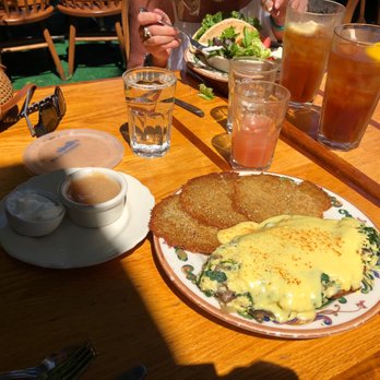 The Oak Table Cafe - Eggs Nicole with potato pancakes! - Breakfast & Brunch Near Me - Sequim, Washington