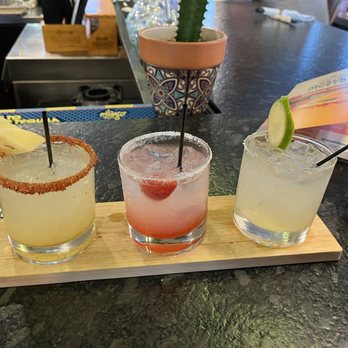 Casa Mezcal Reserva - Margarita Flight...Pineapple, Strawberry, and Lime. - Mexican Near Me - Penn Yan, New York Casa Mezcal Reserva - Margarita Flight...Pineapple, Strawberry, and Lime. - Mexican Near Me - Penn Yan, New York