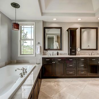 Kristen Winkler - COMPASS - We updated this master bath to make it more elegant with a white marble vanity and mahogany cabinets with contemporary plumbing & hardware - Real Estate Agents Near Me - Denver, Colorado Kristen Winkler - COMPASS - We updated this master bath to make it more elegant with a white marble vanity and mahogany cabinets with contemporary plumbing & hardware - Real Estate Agents Near Me - Denver, Colorado