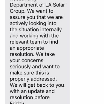 LA Solar Group - This was sent on never heard back from them - Solar Installation Near Me - Sun Valley, California