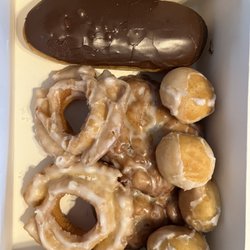 JK Donut - Custard filled long John, buttermilk donuts, apple fritters, and complimentary donut holes that just melted in my mouth