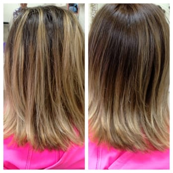 Glamourax - Before and after...ombré magic! - Hair Salons Near Me - Burbank, California Glamourax - Before and after...ombré magic! - Hair Salons Near Me - Burbank, California