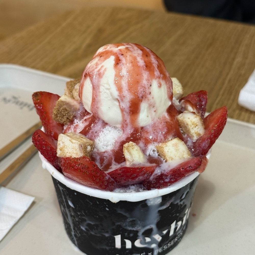 Heybings - Strawberry Cheesecake Bingsoo - Desserts Near Me - Costa Mesa, California Heybings - Strawberry Cheesecake Bingsoo - Desserts Near Me - Costa Mesa, California
