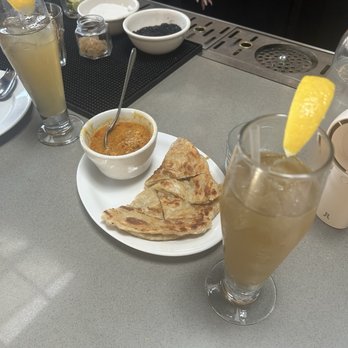 Burma Superstar - Jasmine and honey tea, and platha and dip - Burmese Near Me - Alameda, California Burma Superstar - Jasmine and honey tea, and platha and dip - Burmese Near Me - Alameda, California