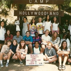 Camp Hollywoodland - My best friend & I in our camp photo