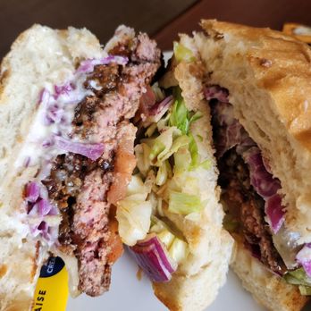 Holy Burgers - Medium avocado burger. Came with picked slaw and homemade pickles (not too sour so it had good amount of acid. - Burgers Near Me - Albuquerque, New Mexico
