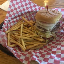 Falls hotel - Double cheeseburger and fries - $8.50