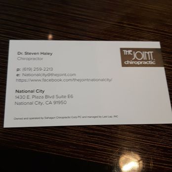 The Joint Chiropractic - Absolutely amazing! I totally recommend Dr. Steven Haley. - Chiropractors Near Me - National City, California