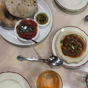 Safta - Lamb ragu hummus and lutenitsa (eggplant) dip - Middle Eastern Near Me - Denver, Colorado Safta - Lamb ragu hummus and lutenitsa (eggplant) dip - Middle Eastern Near Me - Denver, Colorado