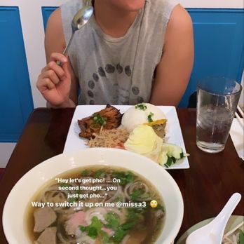 Pho Cyclo Cafe - 72. Combination Broken Rice with Pork Chop   And I had the pho combo - Vietnamese Near Me - Philadelphia, Pennsylvania
