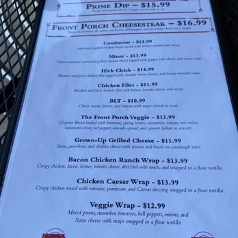 The Front Porch Restaurant and Bar - Menu - American Near Me - Keystone, South Dakota The Front Porch Restaurant and Bar - Menu - American Near Me - Keystone, South Dakota
