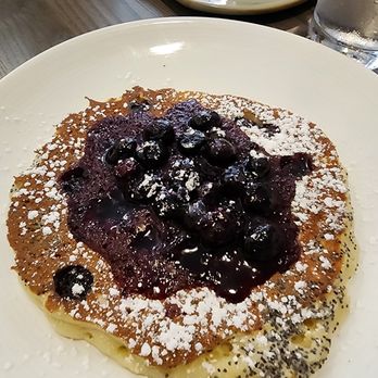 Grezi - Blueberry poppyseed pancake - New American Near Me - Buffalo, New York Grezi - Blueberry poppyseed pancake - New American Near Me - Buffalo, New York