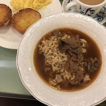 翠華餐廳 - Breakfast Set B. Satay beef noodles. Scrambled eggs. Buttered toasted buns. Coffee. - Hong Kong Style Cafe Near Me - Hong Kong, HK 翠華餐廳 - Breakfast Set B. Satay beef noodles. Scrambled eggs. Buttered toasted buns. Coffee. - Hong Kong Style Cafe Near Me - Hong Kong, HK
