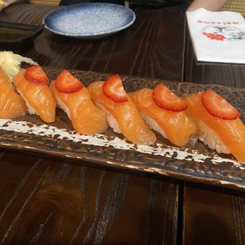 Fuki Japanese Cuisine - Nigiri with a touch of strawberry - Sushi Bars Near Me - Somerville, Massachusetts