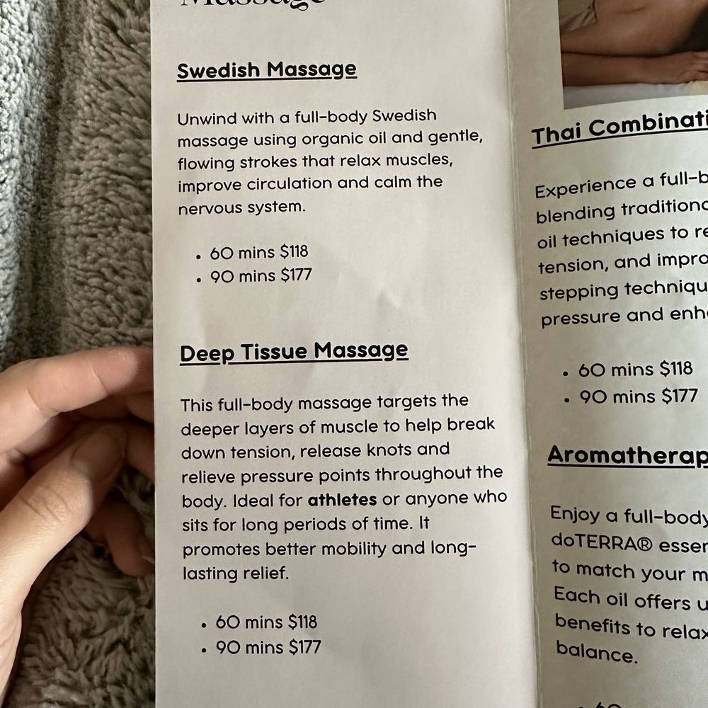Sawadee Aqua Spa - Menu - Day Spas Near Me - Scottsdale, Arizona