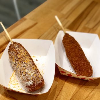 Seoul Hotdog - 02/24/2020: (Mozzarella hotdog / sausage hotdog) Mozzarella is a very generous portion, but breading is a little too thick for my liking... - Hot Dogs Near Me - Berkeley, California