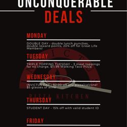 Invictus Pizza Kitchen - Deals on Deals!