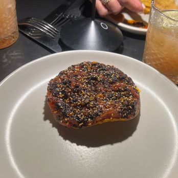 Oxomoco - soya marinated tuna tostada - Mexican Near Me - Brooklyn, New York