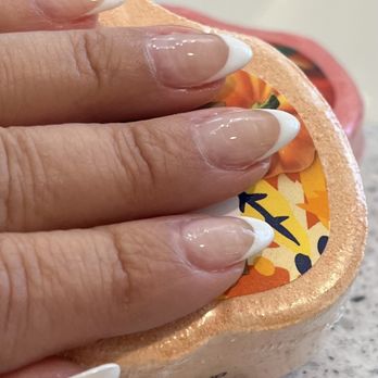 Stylette Nails and Spa - Almond shape French mani! - Nail Salons Near Me - Downey, California Stylette Nails and Spa - Almond shape French mani! - Nail Salons Near Me - Downey, California