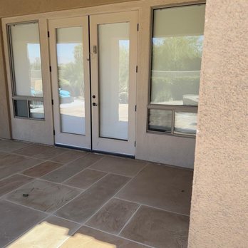 Concrete By Design - concrete overlay in backyard - Masonry/Concrete Near Me