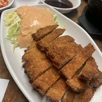 Garden Korean Restaurant - Pork cutlet - really crispy and light, pork was perfectly cooked (not dry!). - Korean Near Me - Las Vegas, Nevada
