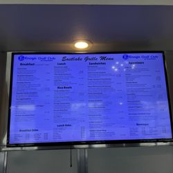 Enagic Golf Club - Menu